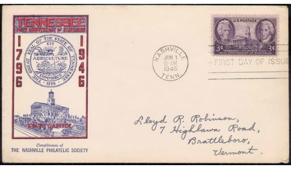 0941 M20 Nashville Philatelic Society; First
