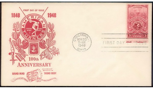 0979 M19 American Turners; First; with enclosure