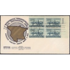 0981 M9 Minnesota Territorial Centennial & Twin City Philatelic Society; First 0981 M9 Minnesota Territorial Centennial & Twin City Philatelic Society; First
