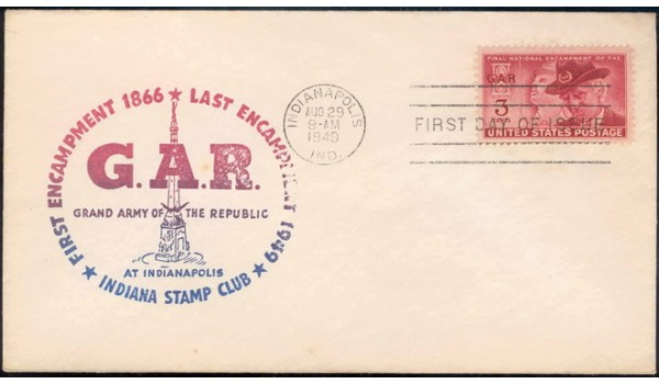 0985 M43 Indiana Stamp Club; First