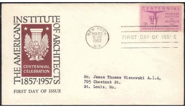 1089 M25 American Institute of Architects; First; with enclosure