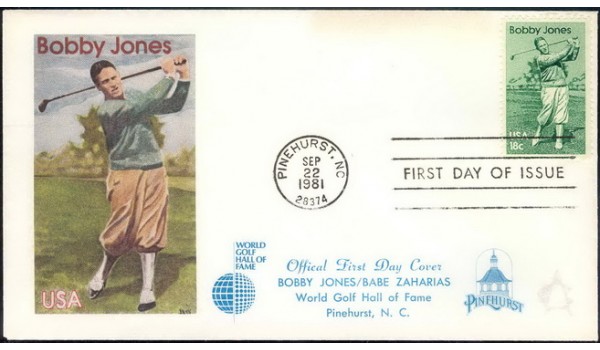1933 World Golf Hall of Fame; First Cachet
