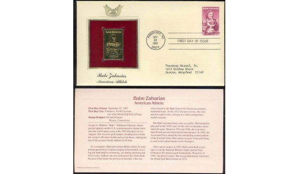 1932 Postal Commemorative Society; 22k Gold