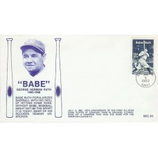 2046 WC101 Babe Ruth, FIRST, FDOI mc *Missing slogan bars* 2046 WC101 Babe Ruth, FIRST, FDOI mc *Missing slogan bars*