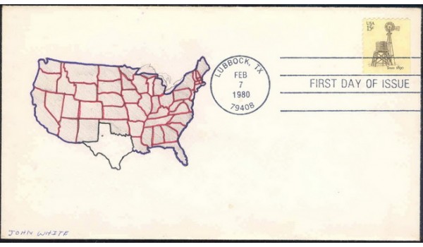 1742 White, John; 15c 1980 Texas Windmill