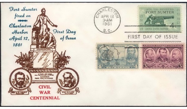 1178 M61 Centennial Covers; First; thm; Combo 0787 0788; Civil War