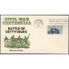 1180 M35 Centennial Covers; thm; UO Gettsburg, PA 4pm SMC; Civil War
