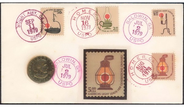 1610 Unknown; with Dual UOs for 1608, 1611, and 1612; with SBA encased $1 coin