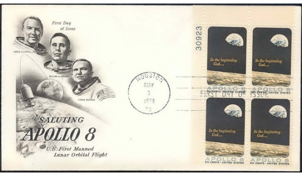 1371 Artcraft; PB4 #30923 UL; Houston, TX Apollo 8 NASA Space