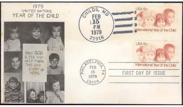 1772 RE Covers; Dual FDOI and UO Childs, MD KHC4 PM; Year of The Child