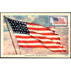 1094 NIM Asheville Post Card Company; PPC; Old Glory Flag