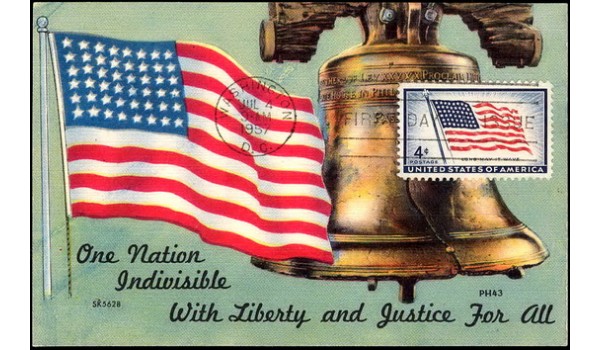 1094 NIM Colourpicture Publication; PPC; Old Glory Flag