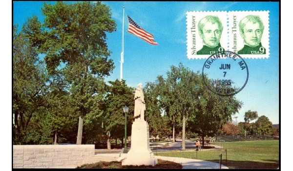 1852 Pendor National Color; PPC; Sylvanus Thayer / Military Academy