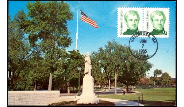 1852 Pendor National Color; PPC; Sylvanus Thayer / Military Academy