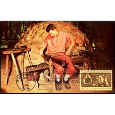 1456 Walter H. Miller & Company; PPC; Colonial American Craftsmen - Glassmaker 1456 Walter H. Miller & Company; PPC; Colonial American Craftsmen - Glassmaker