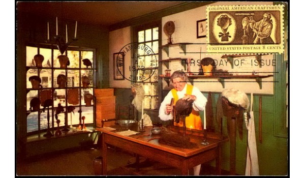 1458 H. S. Crockers Company; PPC; Colonial American Craftsmen - Wigmaker