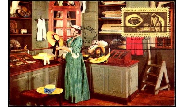 1459 H. S. Crockers Company; PPC; Colonial American Craftsmen - Hatter