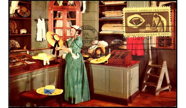 1459 H. S. Crockers Company; PPC; Colonial American Craftsmen - Hatter