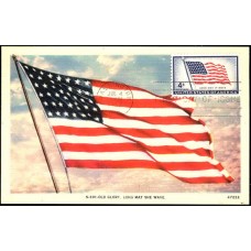 1094 NIM Asheville Post Card Company; PPC; Old Glory Flag