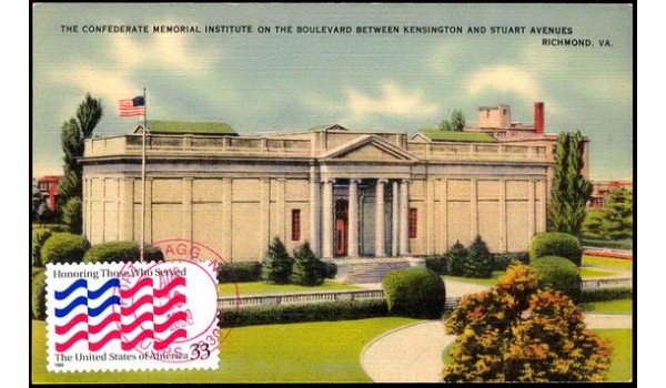 3331 Colourpicture Publication; PPC; UO Fort Bragg, NC USPS CDS; Confederate Memorial Institute, Ric