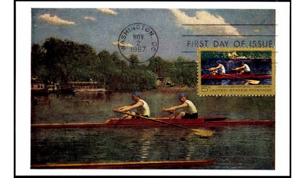 1335 NIM National Gallery of Art; PPC; The Biglen Brothers Racing, by Eakins