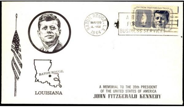 1246 Billerth; First; UO Baton Rouge, LA; SMC AM; JFK Kennedy; Cancel is readable