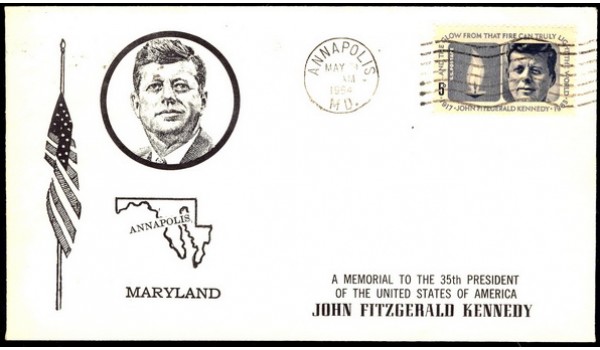 1246 Billerth; First; UO Annapolis, MD; MC AM; JFK Kennedy; Cancel is readable