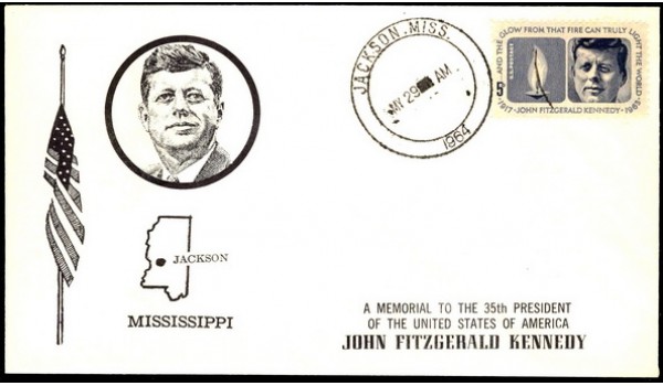 1246 Billerth; First; UO Jackson, MS; KHC AM; JFK Kennedy; Cancel is readable