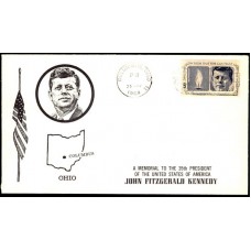 1246 Billerth; First; UO Columbus, OH; SMC PM; JFK Kennedy; Cancel is readable