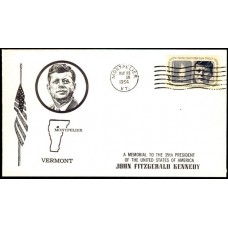 1246 Billerth; First; UO Montpelier, VT; MC AM; JFK Kennedy; cancel is readable