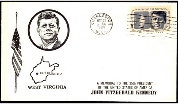 1246 Billerth; First; UO Charelston, WV; MC AM; JFK Kennedy; cancel is readable