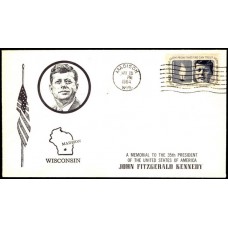 1246 Billerth; First; UO Madison, WI; MC PM; JFK Kennedy; cancel is readable