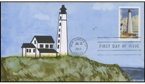 #4795 cagarts; C1; New England Lighthouses - New London Harbor, Connecticut