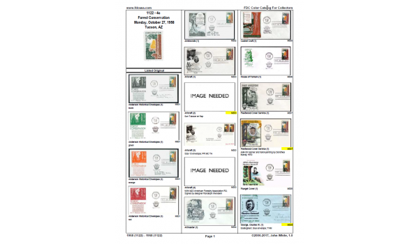 #1122 Wildlife Conservation; Color Catalog of Known Cachets #1122 Wildlife Conservation; Color Catalog of Known Cachets